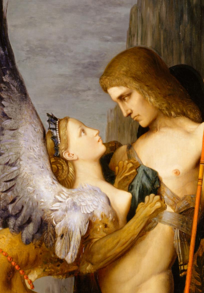 "Oedipus and the Sphinx", 1864 - By Gustave Moreau (1826 - 1898)