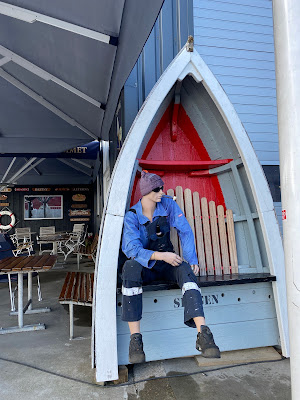 mannequin inside boat in Skagen, Denmark