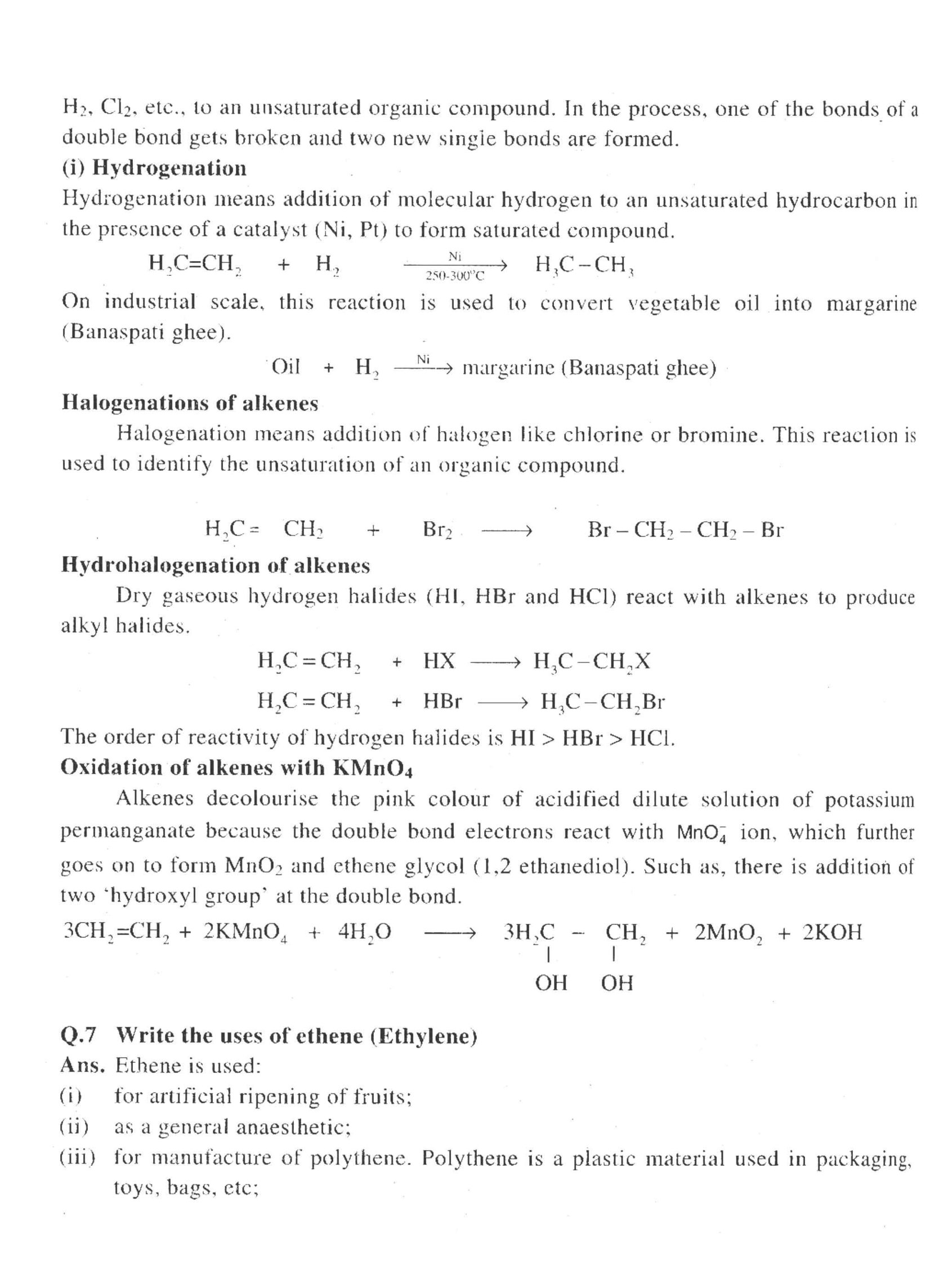 Chapter 4 Notes  10th Class Chemistry  Chapter Name: Hydrocarbons {Long Question Answers}