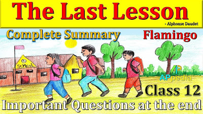 The_last_lesson_question_answer_by_Chanchal_sir_class_12