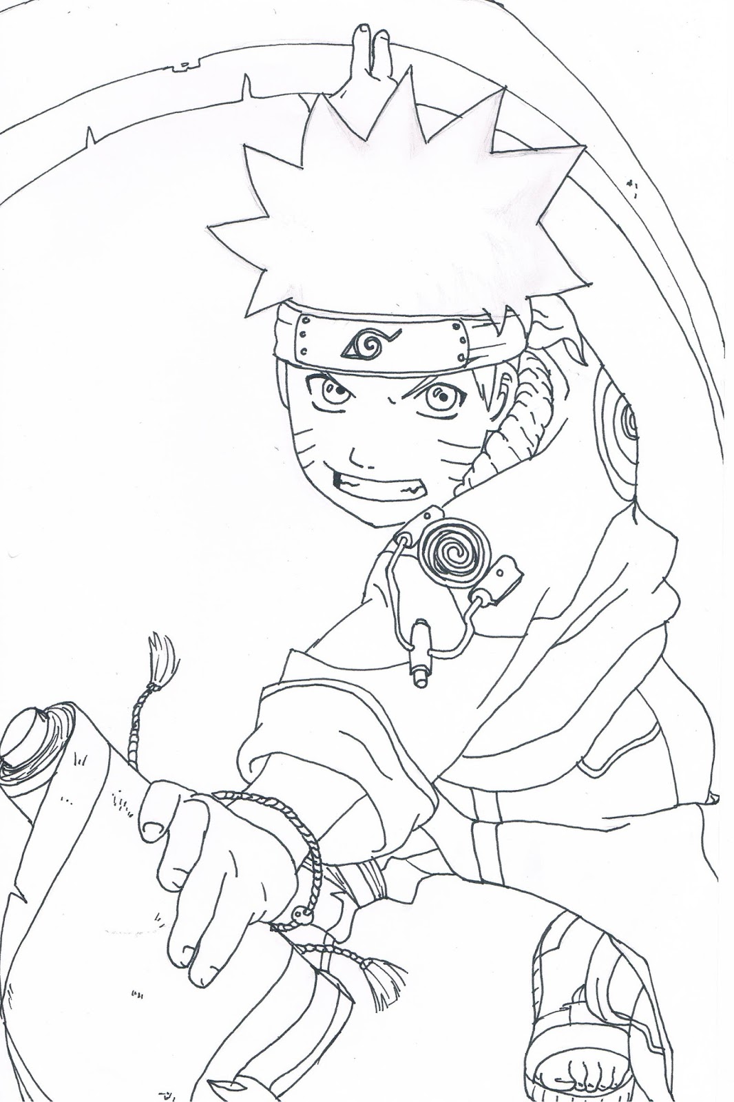 Lembar Mewarnai Sketsa Dan Gambar Ilustrasi Naruto Uzumaki Dzargon