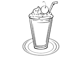 Milkshake drawing for kids