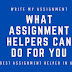 What Assignment Helpers Can Do For You