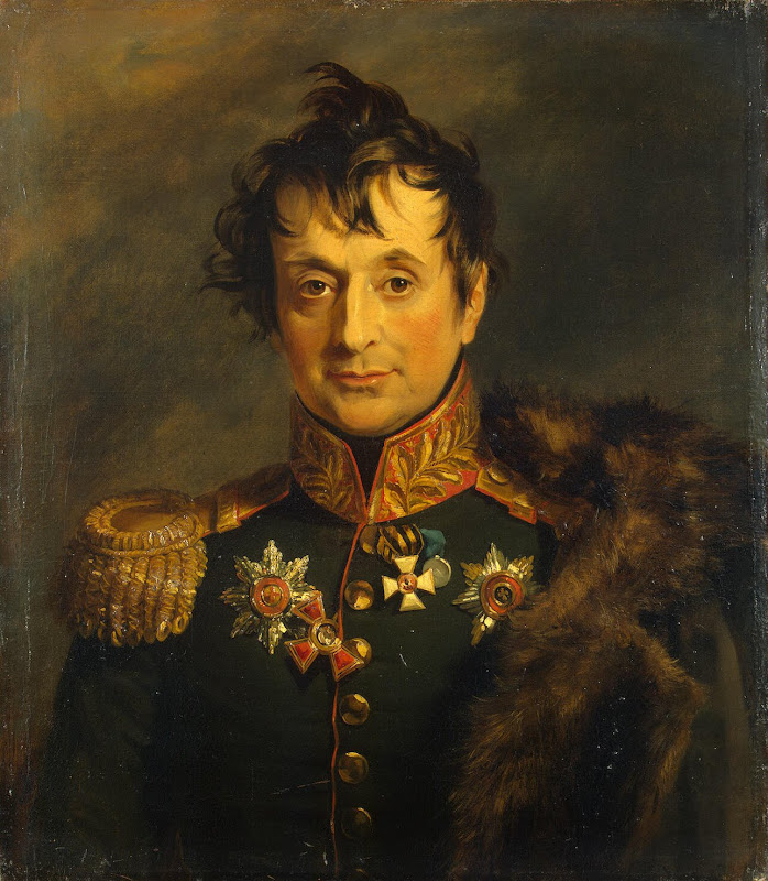 Portrait of Alexander Ya. Knyazhnin (Oil on Canvas, The 1812 War Gallery - the Winter Palace, 1825, - History, Portrait) by George Dawe