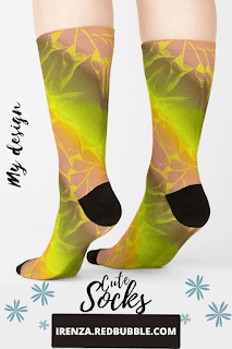 Colorful flower symmetric pattern Socks.