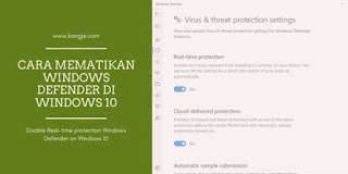 Cara Mematikan Windows Defender Di Windows 10