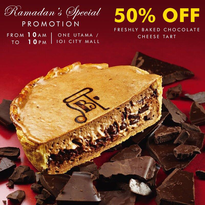 Pablo Freshly Baked Chocolate Cheese Tart 50% Discount @ 1 ...