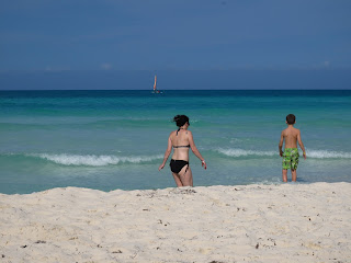 Beach scene in Cayo Santa Maria, Cuba