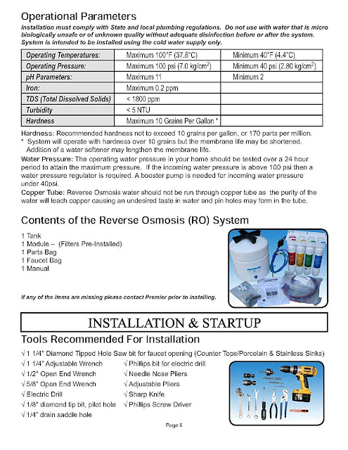 Reverse Osmosis Water Filtration System