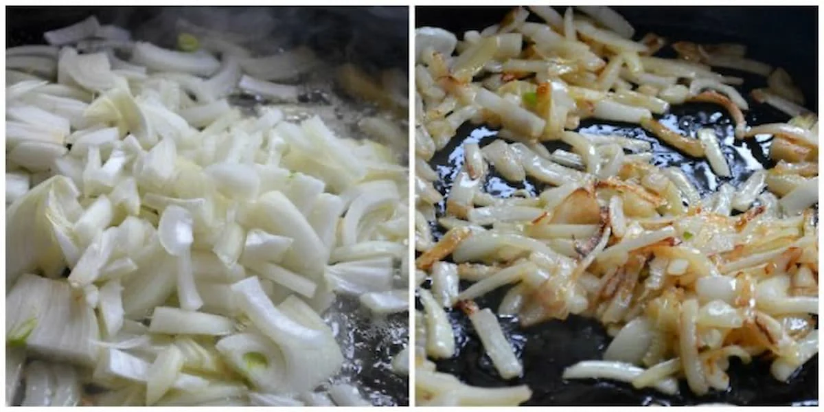 Beef Stroganoff Recipe from scratch caramelize onions.