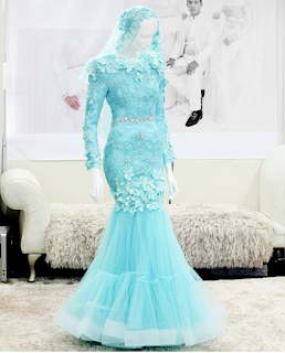 baju nikah baby blue