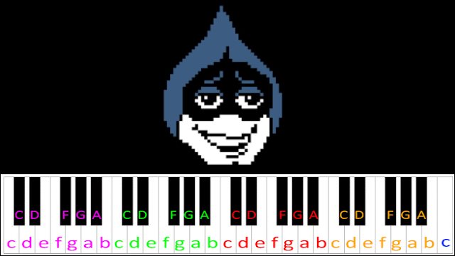 Lancer (Deltarune) Piano / Keyboard Easy Letter Notes for Beginners