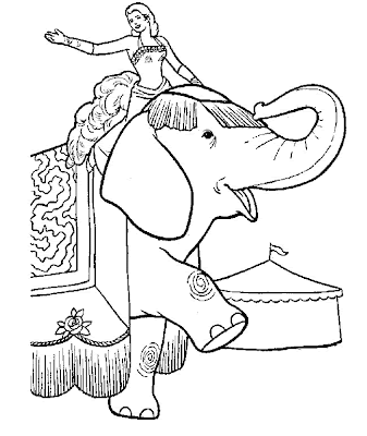 Circus Elephant Coloring Pages