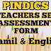 PINDICS - Teachers Self Assessment Form (Tamil & English)