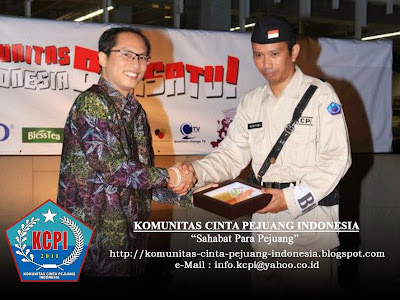 Penghargaan ke 1 Untuk Komunitas Cinta Pejuang Indonesia (KCPI)