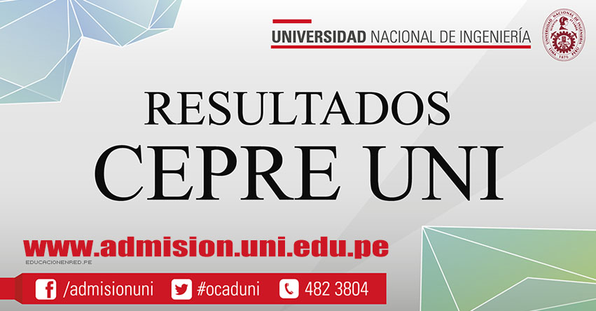 Resultados CEPRE-UNI 2017-1 (28 Enero) Examen Vocacional - Universidad Nacional de Ingeniería - www.cepre.uni.edu.pe | www.uni.edu.pe