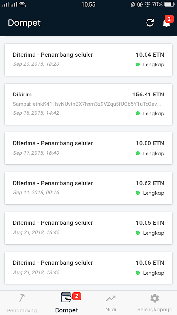 Aplikasi Android Untuk Menambang Electroneum 7.