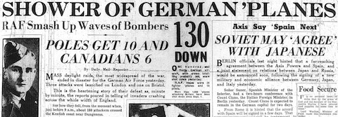 28 September 1940 worldwartwo.filminspector.com Daily Mail Headlines