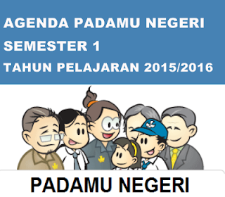 Agenda Padamu Negeri Semester 1 Tahun Pelajaran 2015/2016