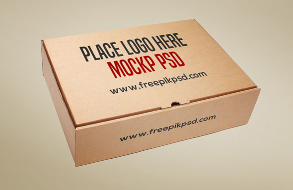 Cardboard Box Mockup Psd