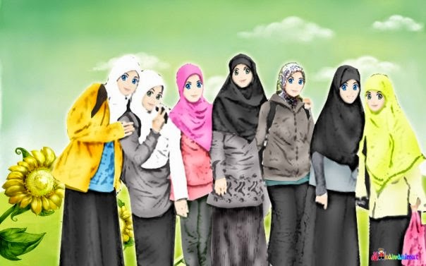 Gambar Kartun  Sekolah Islami  Untuk Anak  Dp BBM Kangen