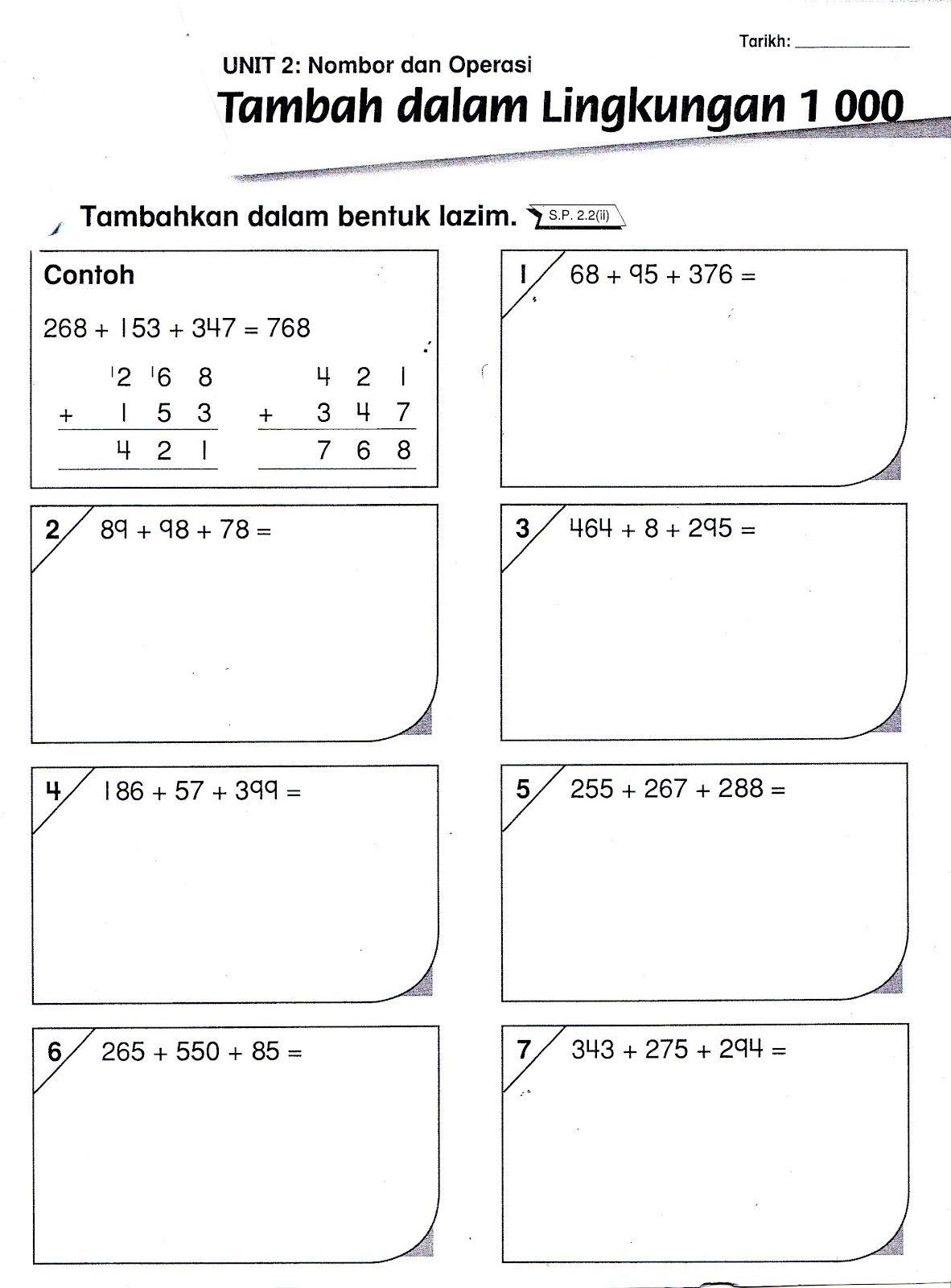 Tambah Dalam Lingkungan 10 000  DUNIA MATEMATIK