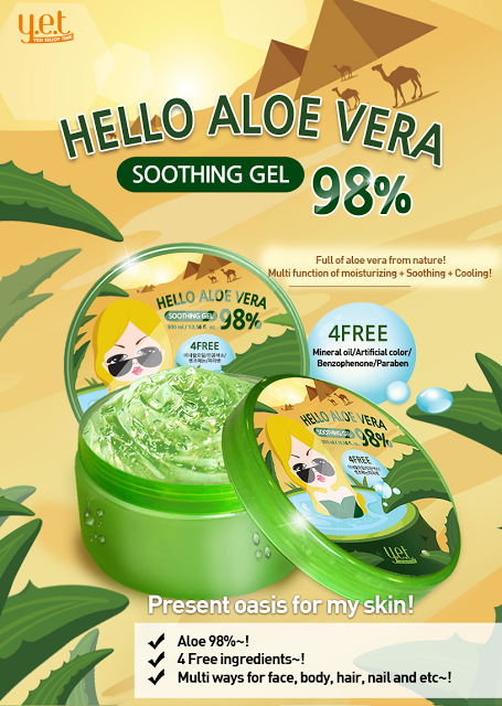 Review : Y.E.T Hello Aloe Vera Soothing Gel 98% - Conietta 