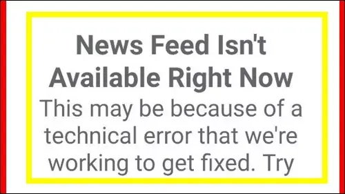 Facebook Fix News Feed isn't Available Right Now & Technical Error issue Problem Solved in Facebook