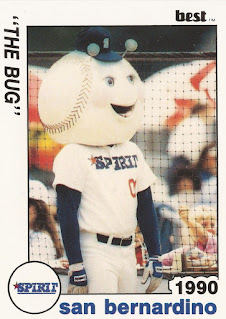 The Bug 1990 San Bernardino Spirit mascot card