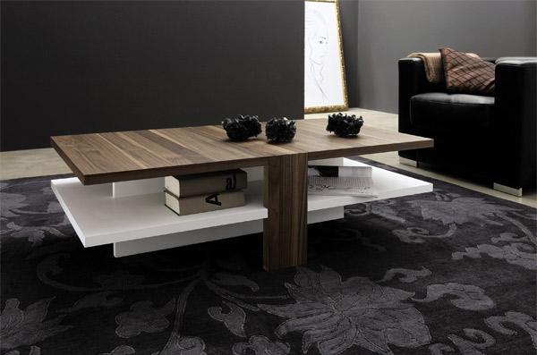 Meja Kayu Modern untuk Ruang Tamu Minimalis Rancangan 
