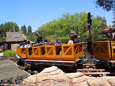 Big Thunder Mountain Railraod cars station approach end