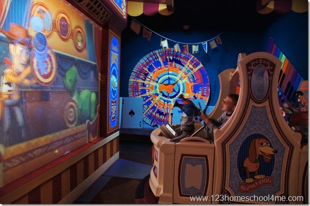 Toy Story Mania ride at Disney World
