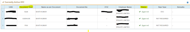 uan kyc status