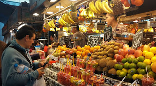 Las Ramblas de Barcelona, la Boquería.