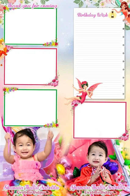 Editable Fairy Photobooth layout