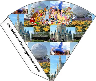 Disney World Free Printable Cones.