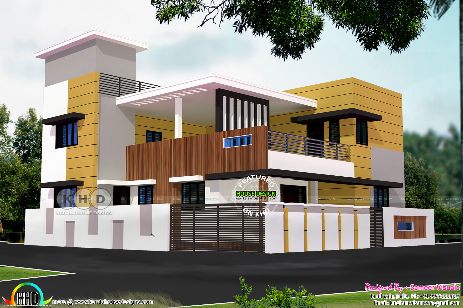 2740 square feet modern Tamilnadu  house  plan  Kerala home  