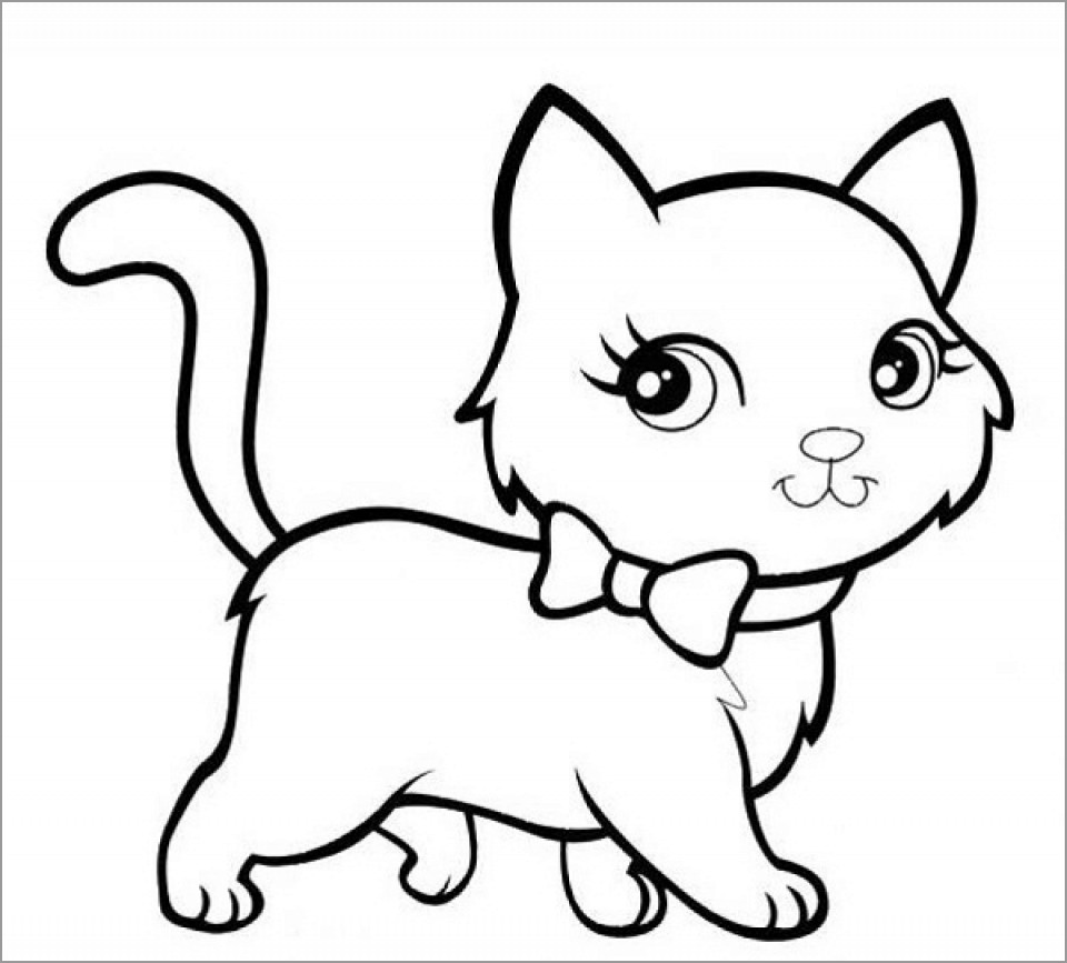 Kitten Coloring Pages Printable For