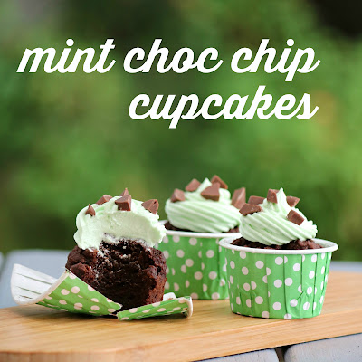 Easy Mint Chocolate Chip Cupcakes Recipe - gluten free, vegan, low  fat, lower sugar, kid friendly, birthday cakes, wheat free, dairy free, egg free, simple