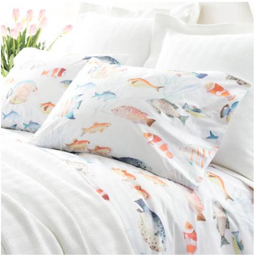 Pine Cone Hill Happy Fish sheet set