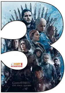 Abecedario con Personajes Temporada 8 de Juego de Tronos. Seasson 8 of GoT Characters Abc.