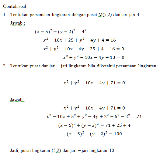 Makalah Matematika Kelas 11 Lingkaran Mr Rofi Blog