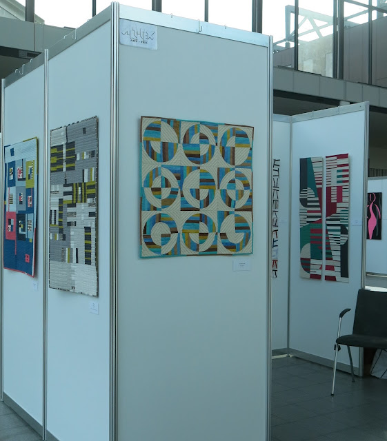 art-tex exhibition at Nadelwelt Karlsruhe 2018 - quilts by Martine Mercier and Sophie Zaugg