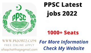 PPSC Latest jobs Advertisement No.15 2022