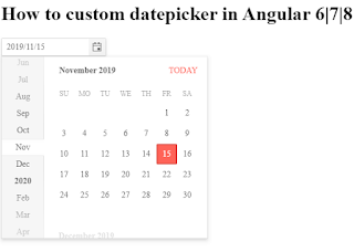 How to custom datepicker in angular