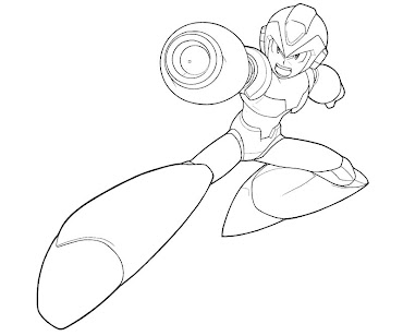 #13 Mega Man Coloring Page