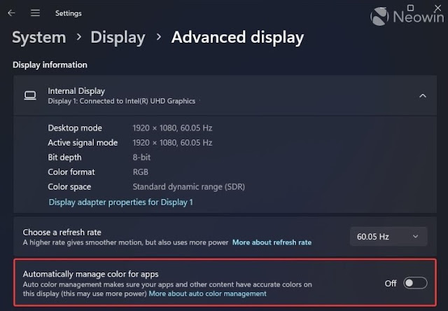 advance display by neowin