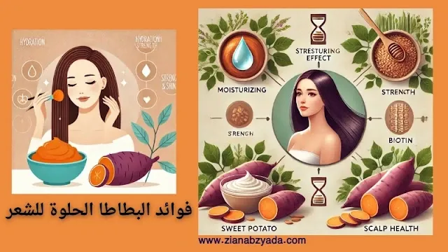 البطاطا الحلوة للشعر الجاف​