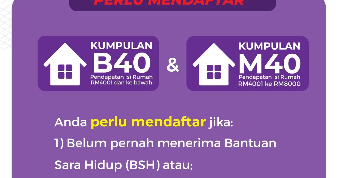 Bantuan Prihatin Nasional - Cara Mohon M40 dan B40 