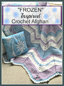 Frozen inspired crochet afghan